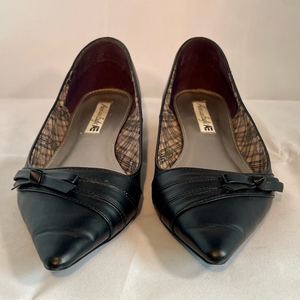 American Eagle Avery black flat with bow women’s size 9
